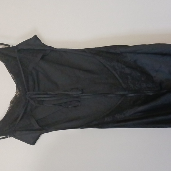 Victoria's Secret Silk Maxi Dress / Slip Black, Size L - Picture 8 of 11